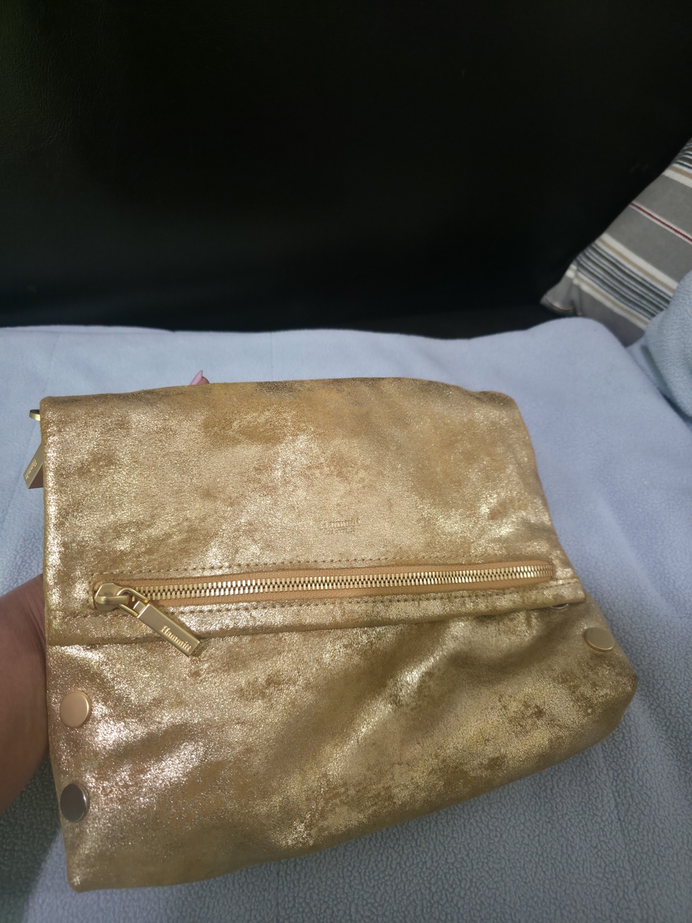 Hammitt Metallic Gold Fold-Over Crossbody - Picture 7 of 7
